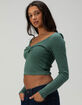 O'NEILL Kristin Twist Knit Womens Long Sleeve Top image number 3