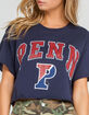 THE ORIGINAL RETRO BRAND University of Pennsylvania Womens Crop Tee image number 2