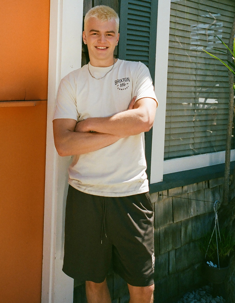 RSQ Mens Embroidered Mesh Shorts image number 4