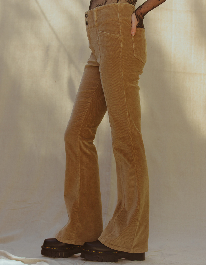 WEST OF MELROSE Womens Corduroy Flare Pants image number 2