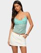 EDIKTED Azelia Beaded Sheer Mesh Top image number 1