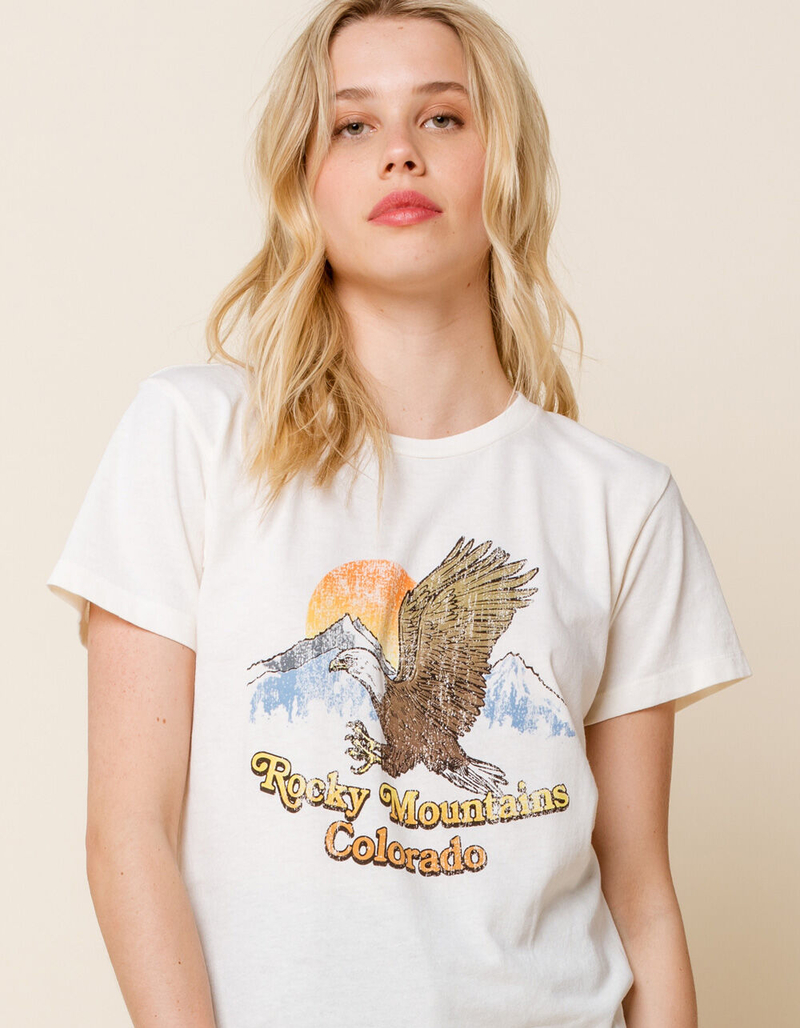 WEST OF MELROSE Rocky Mountain Womens Oversized Tee image number 0
