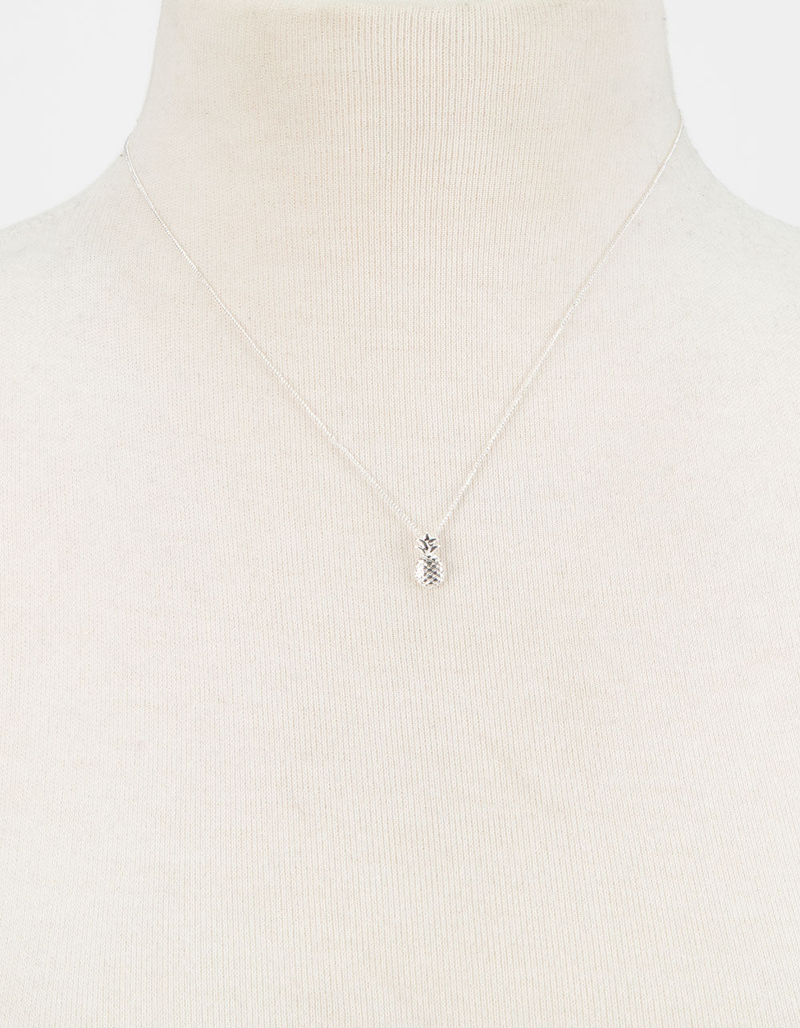 FULL TILT Pineapple Silver Dainty Necklace image number 1