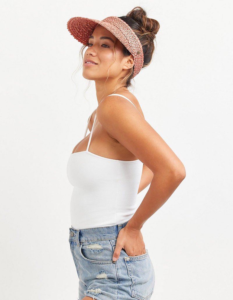 HEMLOCK HAT CO. Capri Straw Visor image number 3
