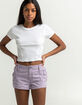 BDG Urban Outfitters Y2K Low Rise Womens Poplin Shorts image number 1