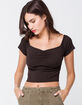 IVY & MAIN Cinch Front Womens Off The Shoulder Top image number 1