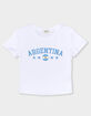 ARGENTINA Flag Soccer Womens Baby Tee image number 2
