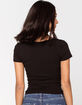 DESTINED Ribbed Scoop Neck Black Womens Tee image number 3