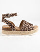SODA Topic Cheetah Womens Espadrille Flatform Sandals image number 2