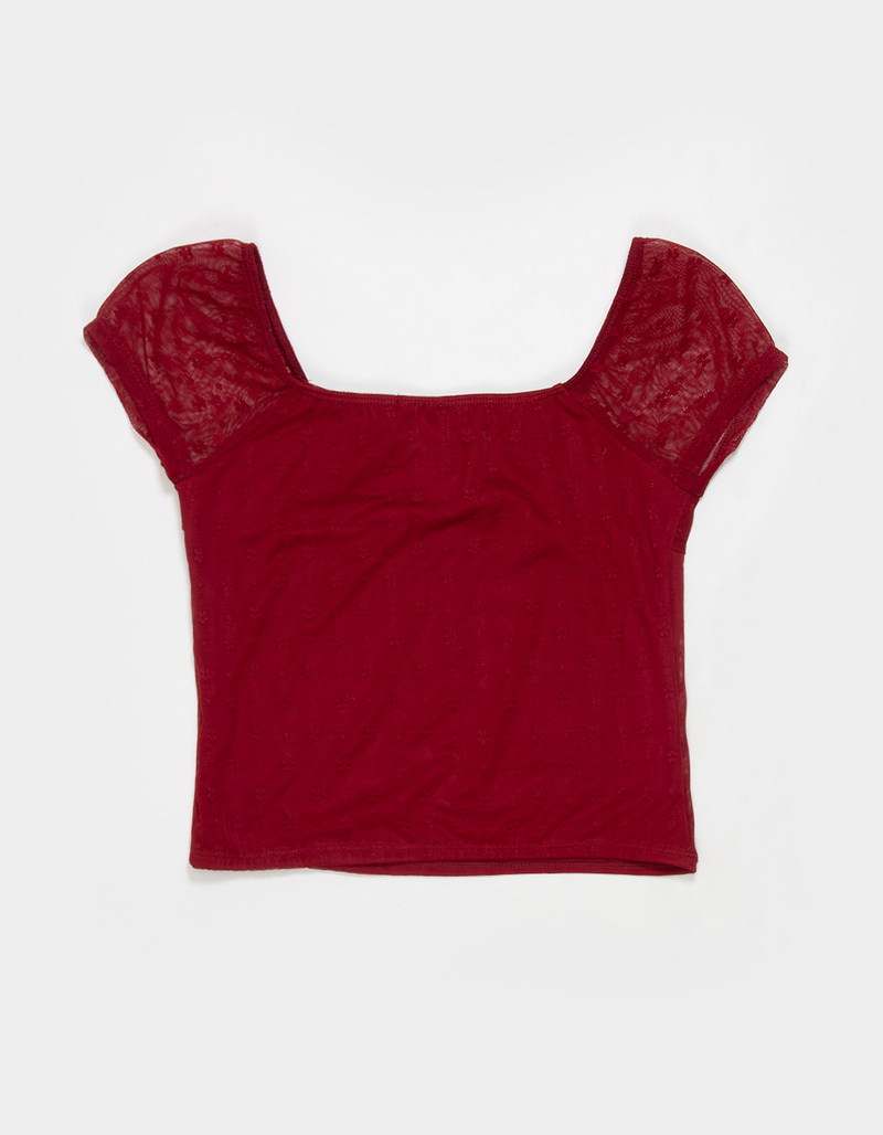 RSQ Girls Flocked Mesh Top image number 1