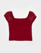 RSQ Girls Flocked Mesh Top image number 2