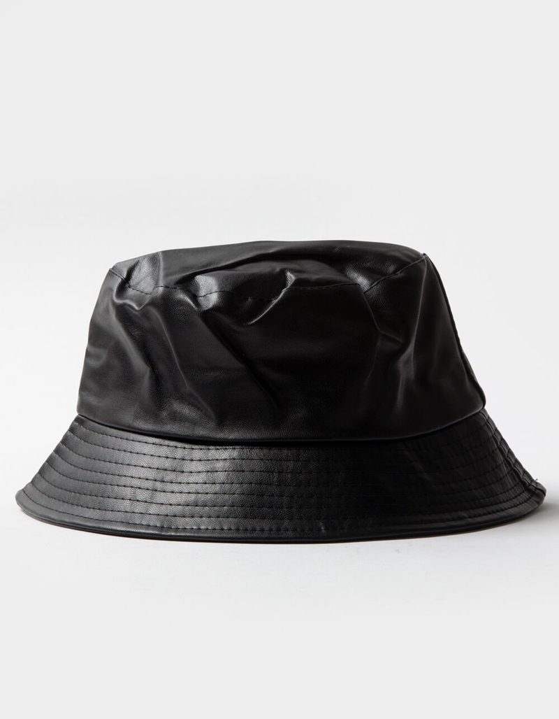 Faux Leather Bucket Hat image number 0