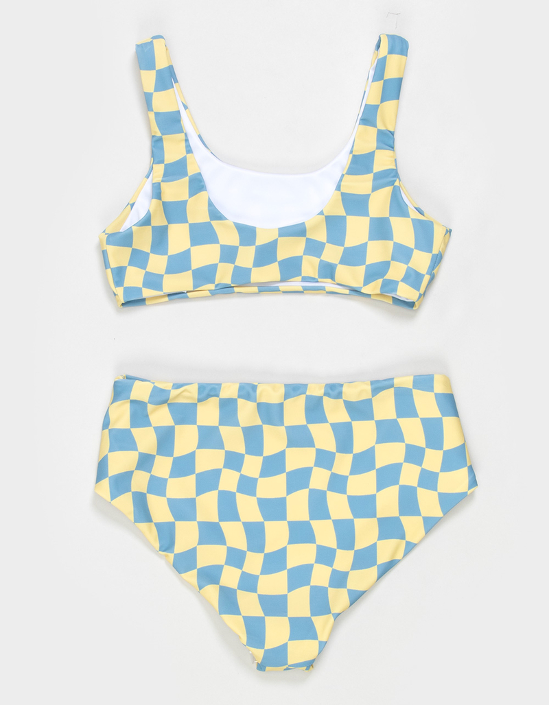 SEAESTA SURF Wavy Checks Girls Bralette Bikini Set image number 1
