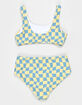 SEAESTA SURF Wavy Checks Girls Bralette Bikini Set image number 2