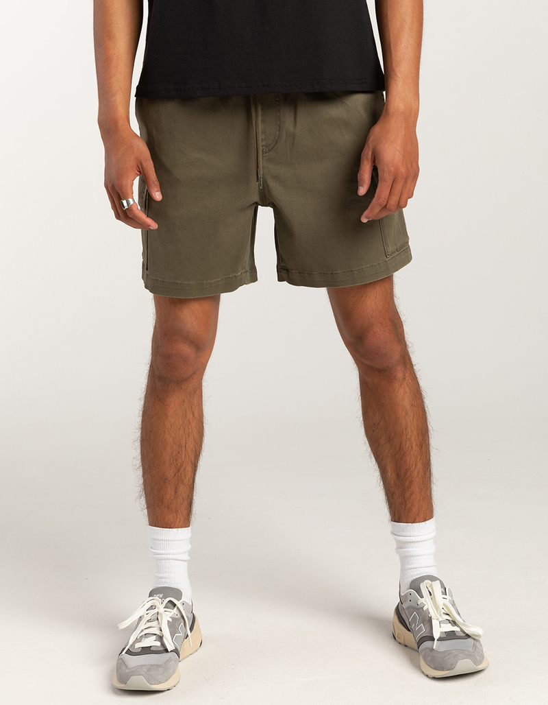 RSQ Mens Cargo Twill Pull On Shorts image number 0