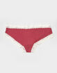 FULL TILT Rib Lace Trim Cheeky Panties image number 2