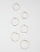 FULL TILT 3 Pairs Gold Hoop Earrings image number 1