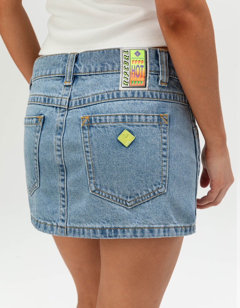 ABRAND x Rip Curl 99 Womens Denim Mini Skirt image number 4