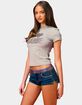 EDIKTED I Love Barbie&trade; Rhinestone Tee image number 2