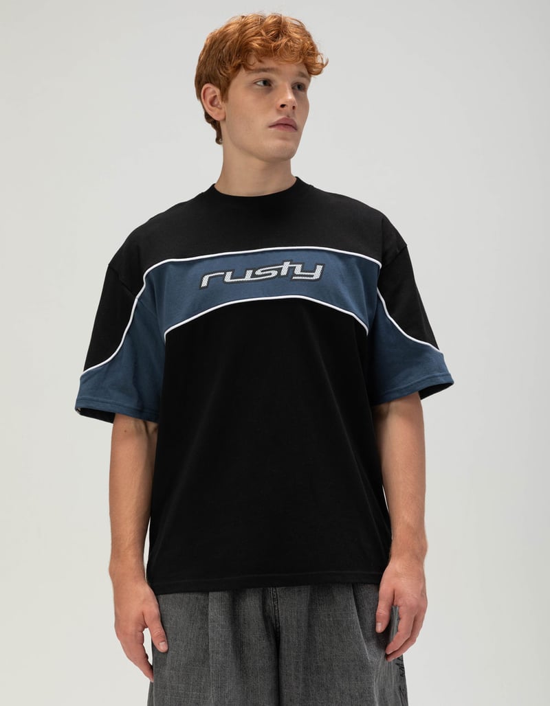 RUSTY Kinetic Mens Oversized Heavyweight Tee image number 0