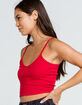BOZZOLO V Neck Womens Dark Red Cami image number 2