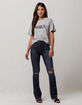 SKY AND SPARROW Ripped Womens Flare Jeans image number 4
