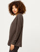 SKY AND SPARROW Thermal Charcoal Womens Cardigan image number 2