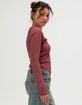 BDG Urban Outfitters Jake Womens Scoop Neck Long Sleeve Top image number 3