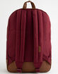 HERSCHEL SUPPLY CO. Heritage Windsor Wine & Tan Backpack image number 3