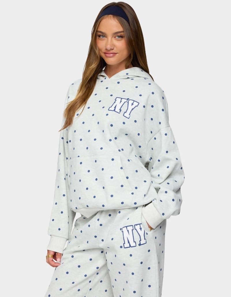 EDIKTED Ny Babe Polka Dot Hoodie image number 1