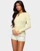 EDIKTED Maeva Button Up Pointelle Top image number 2