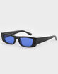 RSQ Blue Lens Rectangle Sunglasses image number 1