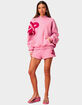 EDIKTED Barbie&trade; Blossom Sweat Shorts image number 4