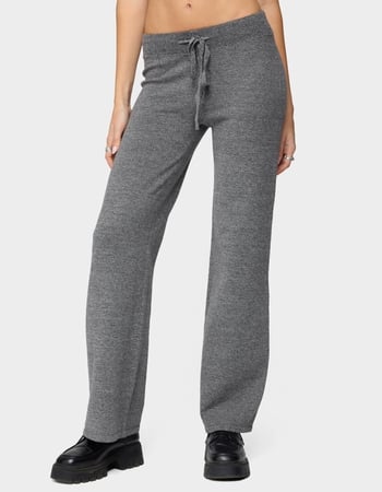 EDIKTED Ayah Straight Leg Knit Pants Primary Image