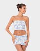 EDIKTED Delft Print Strapless Top image number 1