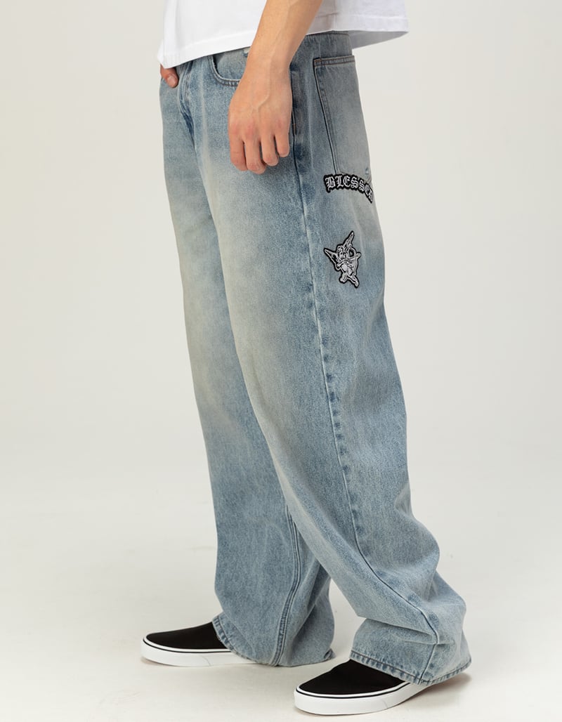 RSQ Patches Mens Extra Baggy Jeans image number 2