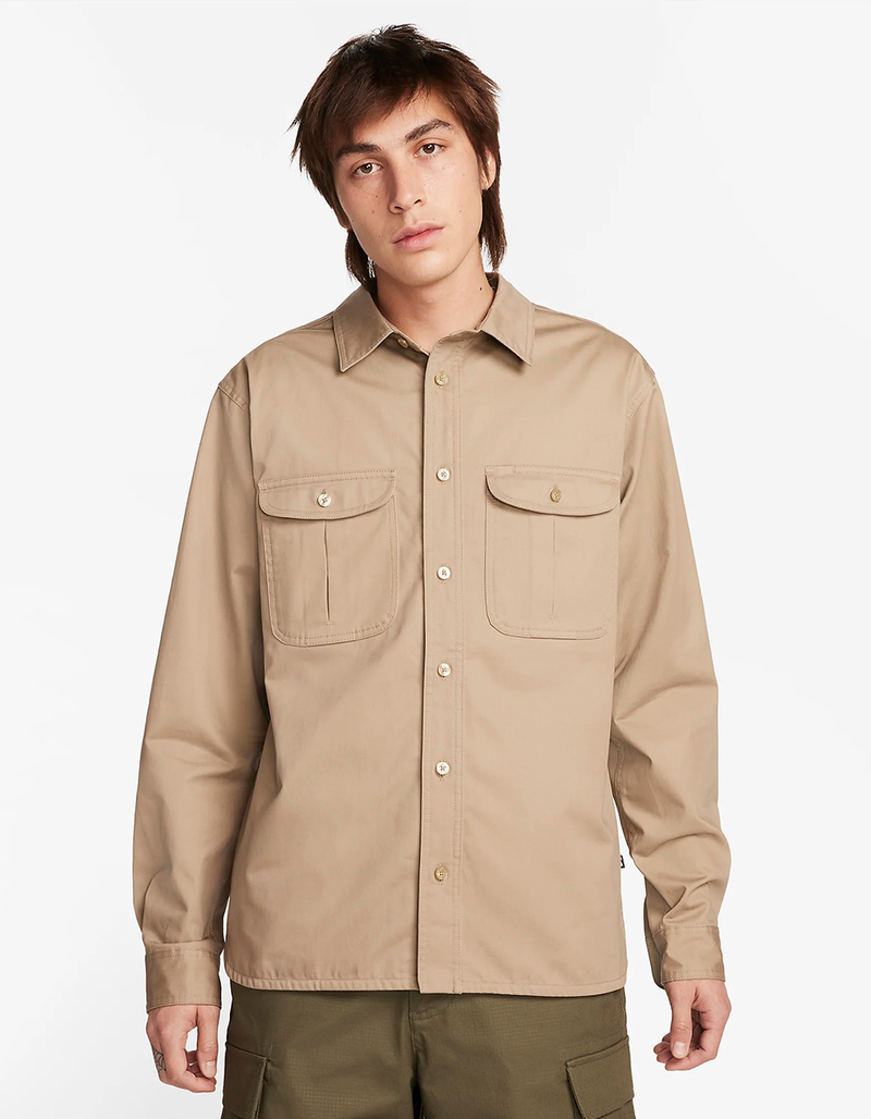 NIKE SB Tanglin Mens Button Up Long Sleeve Shirt image number 1