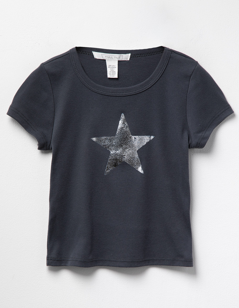 FULL TILT Foil Star Girls Baby Tee image number 1