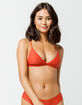 FULL TILT Fixed Triangle Burnt Red Bikini Top image number 1