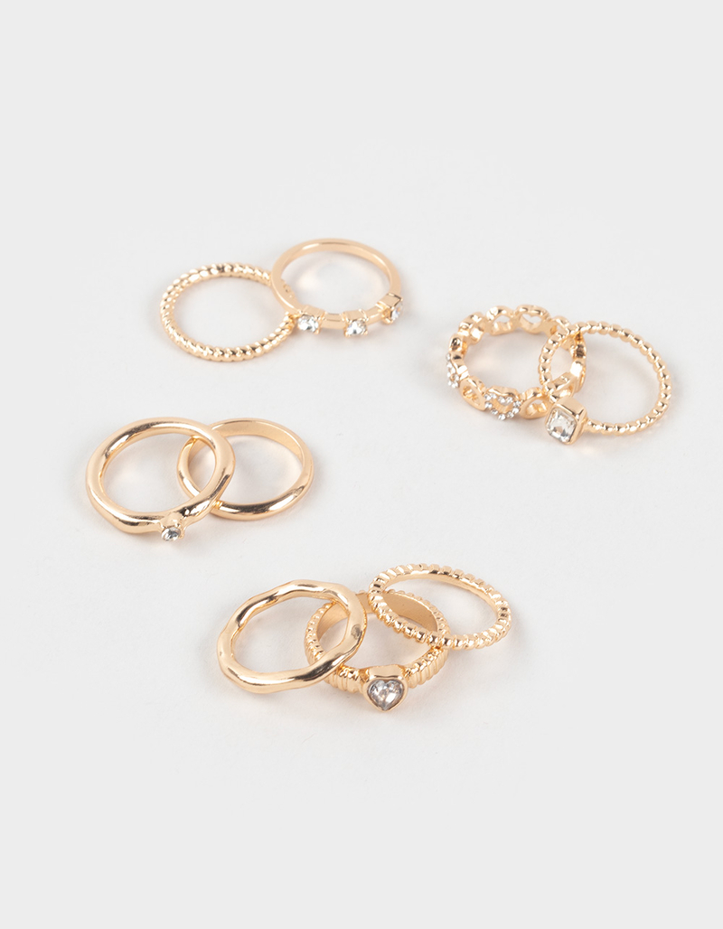 FULL TILT 9 Pack Heart/Stone Rings image number 0