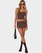 EDIKTED Edin Leopard Print Mesh Mini Skirt image number 2