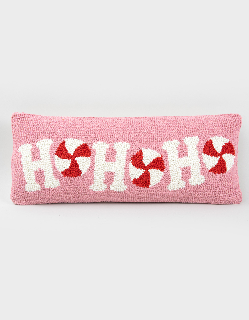 Candy Cane Ho Ho Ho Hook Pillow image number 0