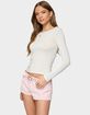 EDIKTED Semi Sheer Long Sleeve Top image number 2