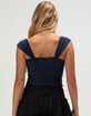 TILLYS Womens Cap Sleeve Cinch Front Tee image number 4
