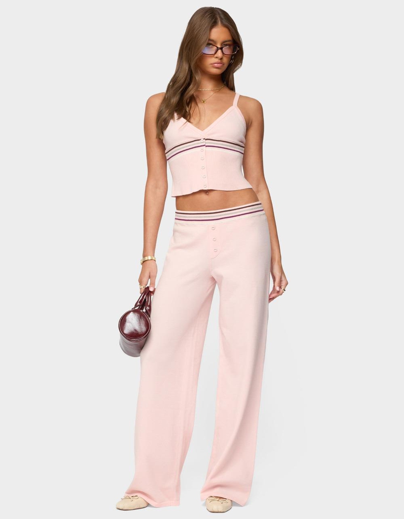 EDIKTED Miya Stripey Ribbed Knit Tank Top image number 4