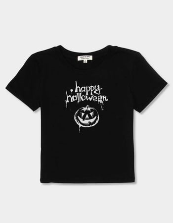 HALLOWEEN Chalk Pumpkin Womens Baby Tee Primary Image