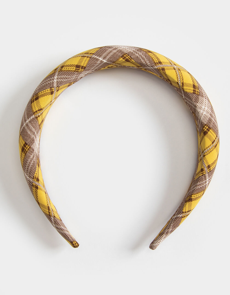 Yellow Plaid Headband image number 0