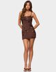 EDIKTED Caya Embroidered Floral Mesh Mini Dress image number 4