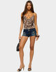 EDIKTED Nell Mixed Animal Print Backless Top image number 5