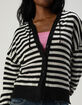 FULL TILT Womens Stripe Button Up Hooded Sweater image number 3